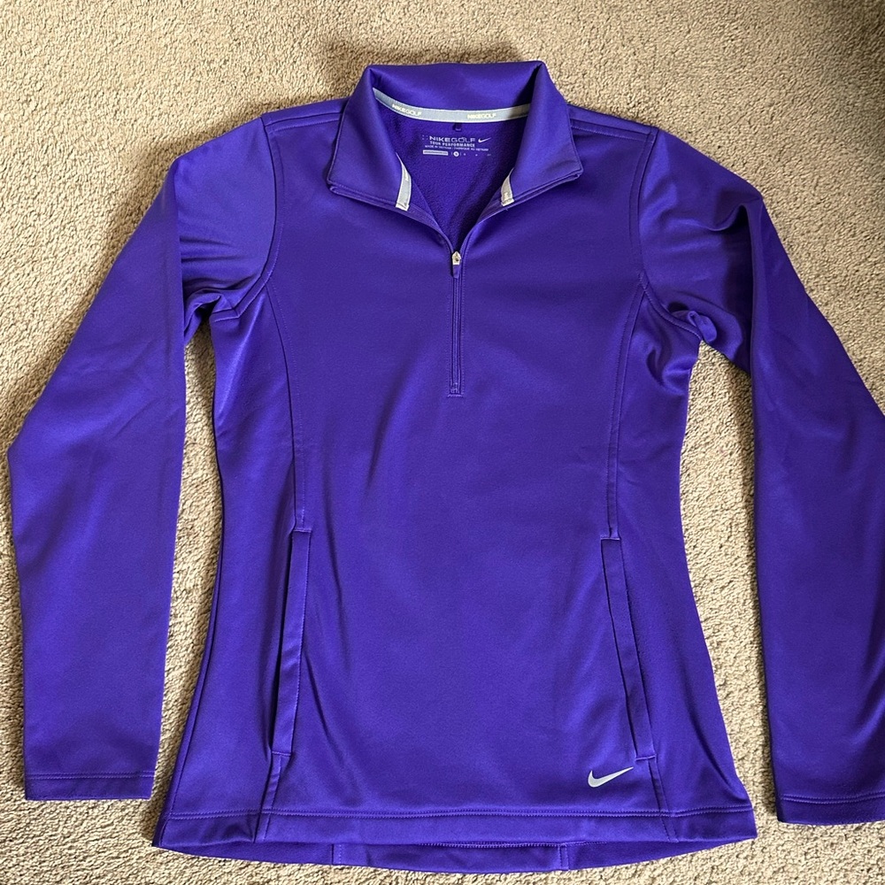 Nike Golf Tour Performance Pull Over 1/4 Zip in Purple size small